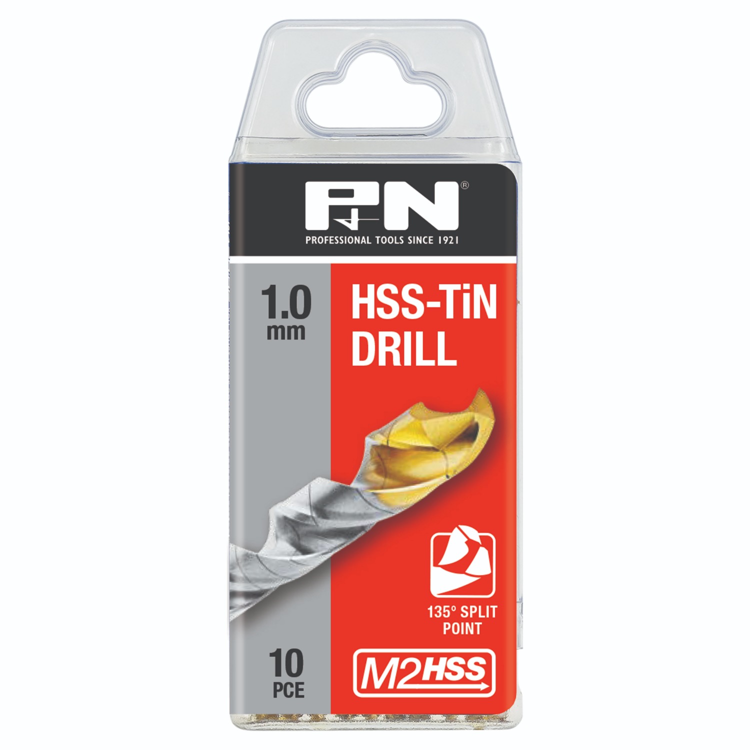 DRILL JOBBER HSS-TIN TIP 1.00 DIN338 10PK P&amp;N